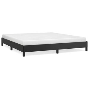 vidaXL Estrutura de cama 180x200 cm couro artificial preto