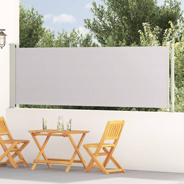 vidaXL Toldo lateral retr&aacute;til para p&aacute;tio 117x600 cm cinzento