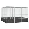 vidaXL Gaiola p&aacute;ssaros 302,5x324,5x211,5 cm a&ccedil;o galvanizado antracite