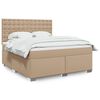 vidaXL Cama com molas/colch&atilde;o 180x200 cm couro artificial cappuccino