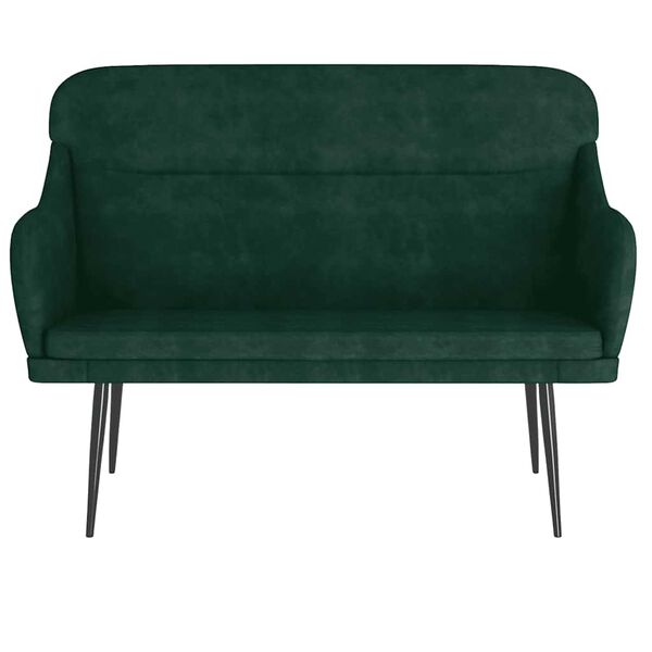 vidaXL Banco 110x76x80 cm veludo verde-escuro