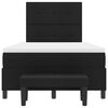 vidaXL Cama Box com colch&atilde;o com cabeceira Preto 120 x 200 cm tecido