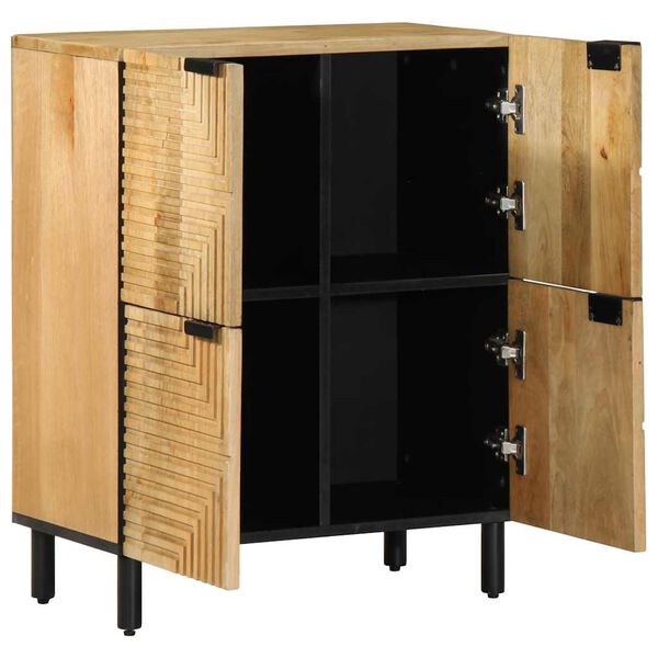 vidaXL Aparador castanho 60x33x75 cm madeira de mangueira maci&ccedil;a