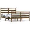 vidaXL Estrutura de cama 120x200 cm madeira pinho maci&ccedil;a castanho mel