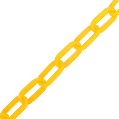 vidaXL Corrente de sinalização plástico 30 m Ø8 mm amarelo