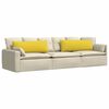 vidaXL Travesseiros de Sof&aacute; 2 pcs Amarelo Claro 120 x 40 cm tecido