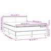 vidaXL Cama box spring c/ colch&atilde;o e LED 140x210 cm veludo preto