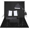 vidaXL Kit de est&uacute;dio fotogr&aacute;fico com conjunto de ilumina&ccedil;&atilde;o e fundo