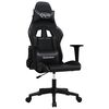 vidaXL Cadeira gaming de massagens couro artificial preto