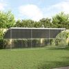 vidaXL Canil de Cachorro 3 pcs Prateado 6 x 2 x 2 m A&ccedil;o galvanizado