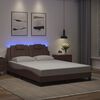vidaXL Estrutura de cama Viana com LED sem colch&atilde;o 140x200cm castanho