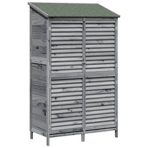 vidaXL Galp&atilde;o de Jardim com telhado Cinzento 106 x 56 x 176,5 cm