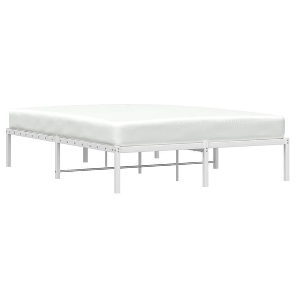 vidaXL Estrutura de cama 140x190 cm metal branco