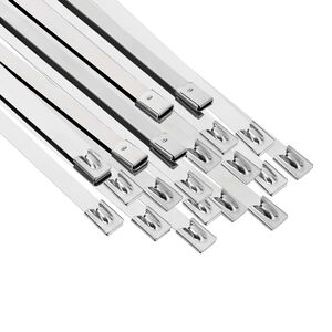 vidaXL Amarra de Cabo 25 unid. 7,9 x 350 mm Prateado