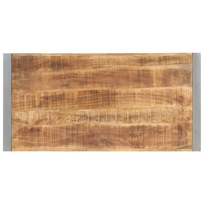 vidaXL Mesa de jantar 120x60x75 cm madeira de mangueira maciça áspera