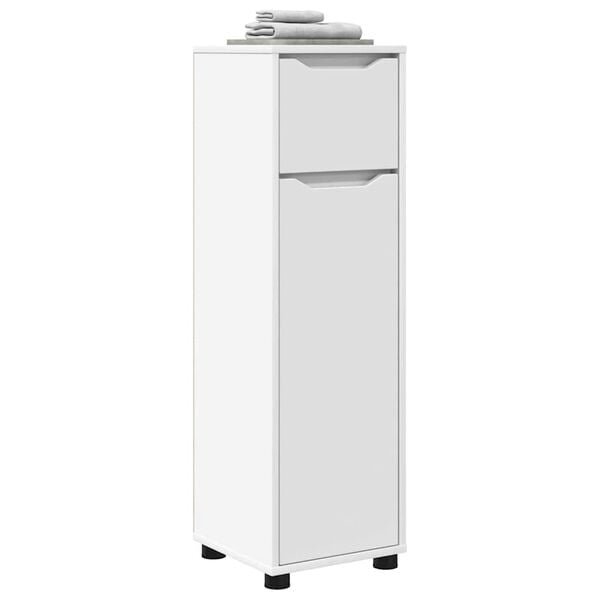 vidaXL Arm&aacute;rio de Banheiro com gaveta Manual Branco 30,5 x 30 x 101 cm