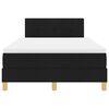 vidaXL Cama Box Spring LED com colch&atilde;o Preto 120 x 190 cm tecido