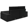 vidaXL 3 pcs conjunto lounge para jardim vime PE preto