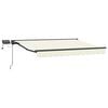 vidaXL Estrutura de Toldo Manual com LEDs Creme e Antracite 2,5 x 2 m