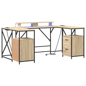 vidaXL Mesa Carvalho Sonoma Derivados de Madeira 182 x 101 x 87,5 cm