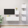 vidaXL 5 pcs conjunto de m&oacute;veis de TV contraplacado branco