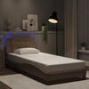 vidaXL Estrutura de cama com LED sem colch&atilde;o Zadar 100x200 cm cappuccino