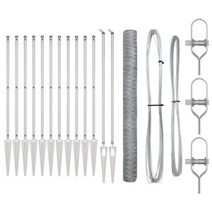 vidaXL Cerca de Arame Soldado com Espinhos 25 x 1,5 m (L x A)