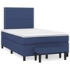 vidaXL Cama boxspring com colch&atilde;o 120x190 cm tecido azul