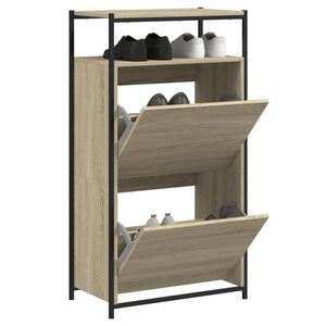 vidaXL Sapateira 60x34x112 cm derivados de madeira carvalho sonoma
