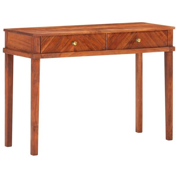 vidaXL M&oacute;vel consola 110x40x76 cm madeira de ac&aacute;cia maci&ccedil;a