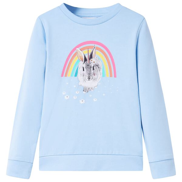 Sweatshirt para crian&ccedil;a azul-claro 128