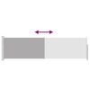 vidaXL Toldo lateral retrátil para pátio 140x500 cm cinzento