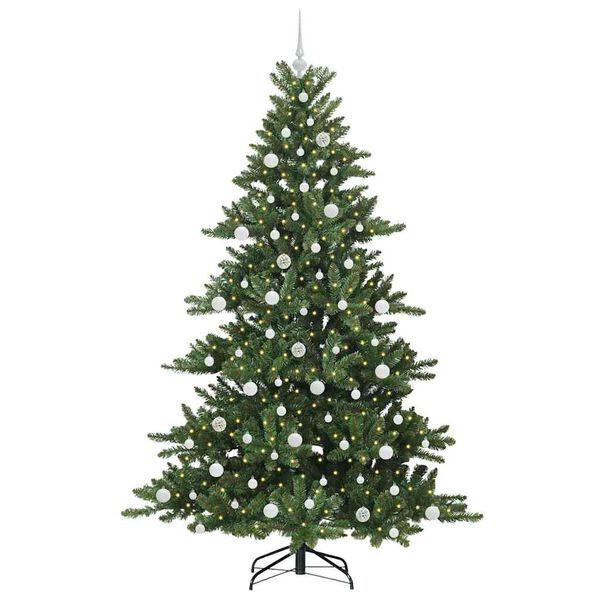vidaXL &Aacute;rvore de Natal Articulada Artificial Verde 210 cm PVC e A&ccedil;o