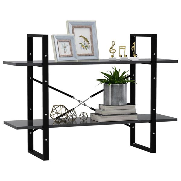 vidaXL Estante com 2 prateleiras 100x30x70 cm derivados madeira cinza