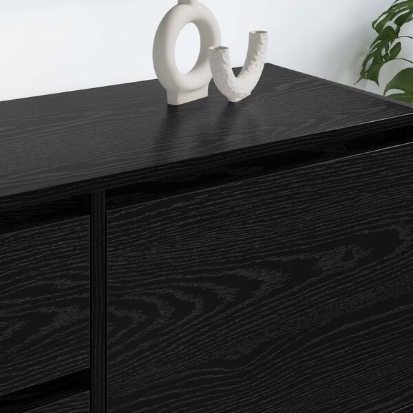 vidaXL Gabinete para TV com gaveta Carvalho Preto 100 x 36 x 49.5 cm