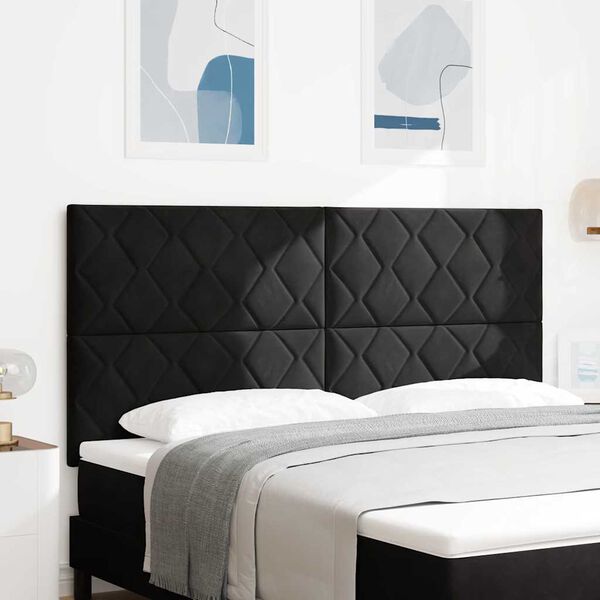 vidaXL Cabeceira LED Preto 180 cm Couro Sint&eacute;tico