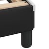 vidaXL Estrutura de cama sem colch&atilde;o Hvar couro artificial preto e branco
