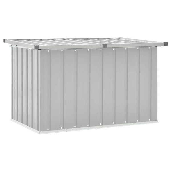 vidaXL Caixa de arruma&ccedil;&atilde;o para jardim 109x67x65 cm cinzento
