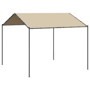 vidaXL Tenda com toldo 3x3 m a&ccedil;o e tecido bege