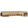 vidaXL Conjunto de Sof&aacute;s para Exterior 8 pcs Natural e Bege