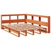 vidaXL Cama com estante sem colch&atilde;o 140x190 cm pinho maci&ccedil;o