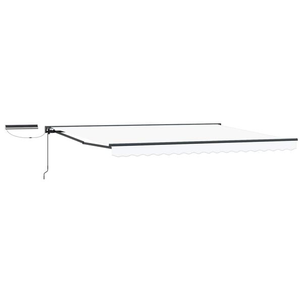 vidaXL Toldo Retr&aacute;til El&eacute;trico Branco 4 x 2 m