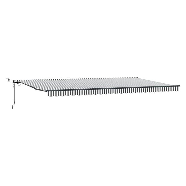 vidaXL Toldo retr&aacute;til autom&aacute;tico com LEDs 600x300 cm antracite/branco
