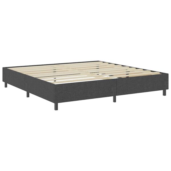 vidaXL Cama boxspring 200x200 cm tecido cinzento