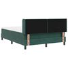 vidaXL Cama Box com colch&atilde;o Verde Escuro 190 x 140 cm Poli&eacute;ster