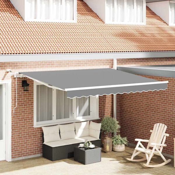 vidaXL Estrutura de Toldo Branco 350 x 250 cm Alum&iacute;nio