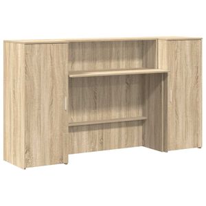 vidaXL Balc&atilde;o recep&ccedil;&atilde;o 180x50x103,5 cm madeira carvalho sonoma