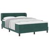 vidaXL Cama Box com colch&atilde;o Verde-escuro 140 x 200 cm Veludo