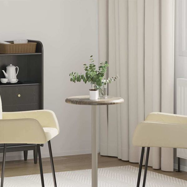 vidaXL Tampo de mesa &Oslash;40x2,5 cm m&aacute;rmore cinzento