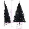 vidaXL &Aacute;rvore de Natal Artificial Pr&eacute;-iluminada Preto 180 cm PVC